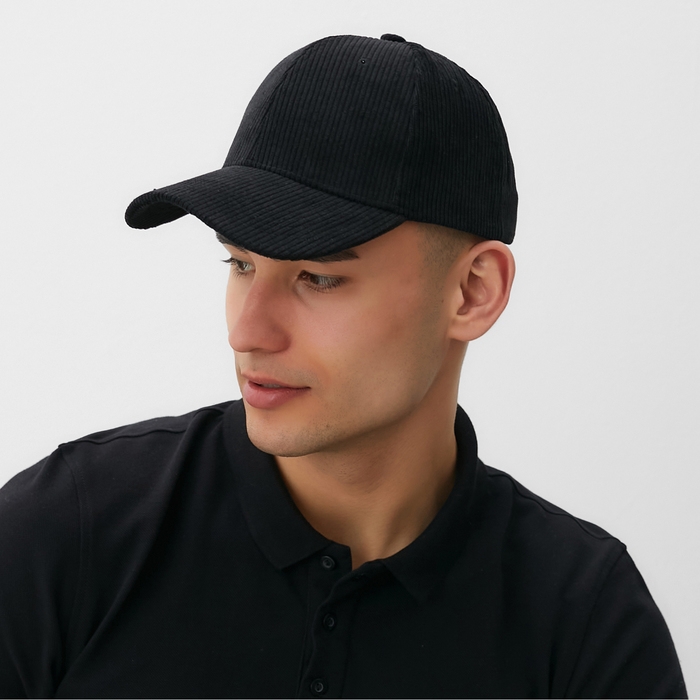 Бейсболка мужская MINAKU, цвет чёрный, размер 56-58 Бейсболка мужская MINAKU, цвет чёрный, размер 56-58