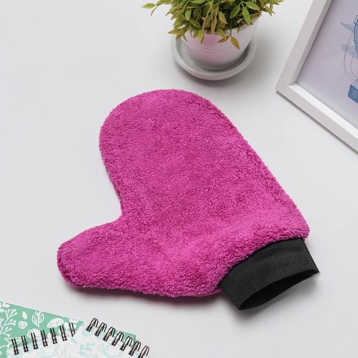 Варежка для уборки Доляна, 22×26 см, 40 гр, двухсторонняя, мягкая, микрофибра Варежка для уборки Доляна, 22×26 см, 40 гр, двухсторонняя, мягкая, микрофибра