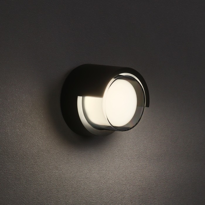 Светильник фасадный «Сити», FSD-049, 5 Вт, 4000К, круг, IP65, 220 В, пластик, черный Светильник фасадный «Сити», FSD-049, 5 Вт, 4000К, круг, IP65, 220 В, пластик, черный