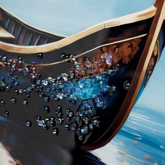 Картина акрил  Картина акрил "Лодка под луной" 60х39,5 см