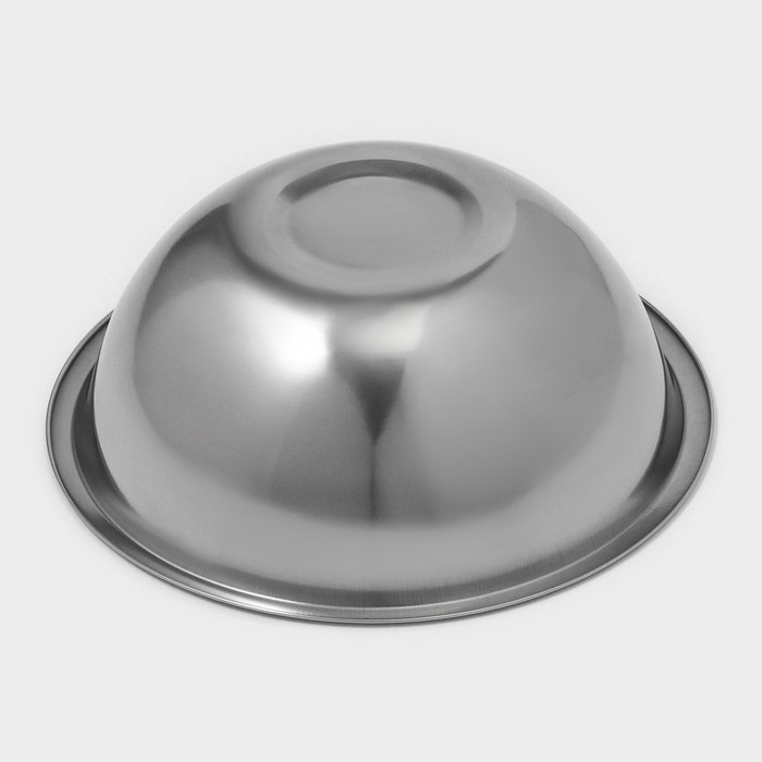 Миска из нержавеющей стали Доляна, 2,4 л, d=24 см, толщина 0,3 мм, цвет хромированный Миска из нержавеющей стали Доляна, 2,4 л, d=24 см, толщина 0,3 мм, цвет хромированный