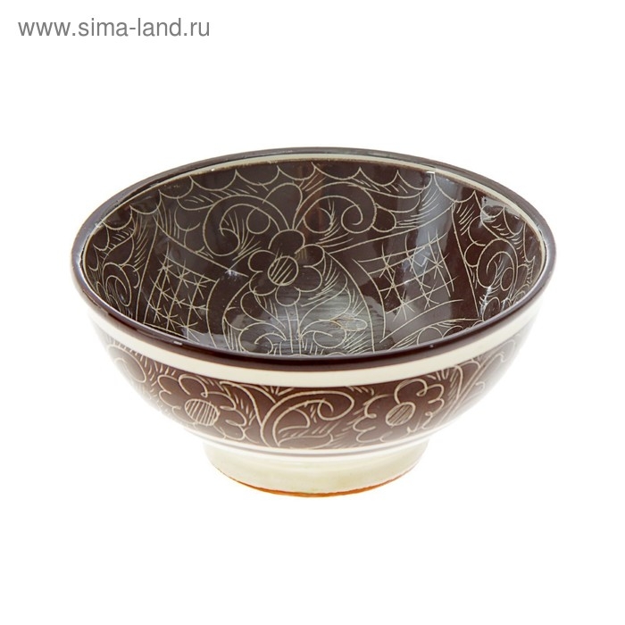 Коса Риштанская Керамика  Коса Риштанская Керамика "Узоры" 15 см, малая, коричневая