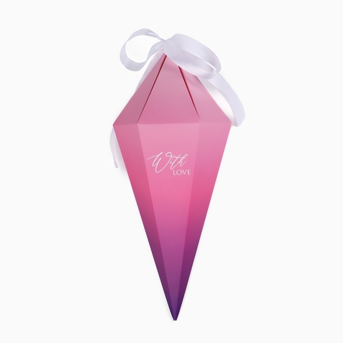 Переноска - шестиугольник для цветов «С любовью!», розовая, 15 х 35 х 15 см Переноска - шестиугольник для цветов «С любовью!», розовая, 15 х 35 х 15 см