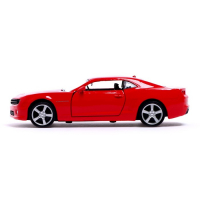 Машина металлическая CHEVROLET CAMARO, 1:32, открываются двери, инерция, цвет красный