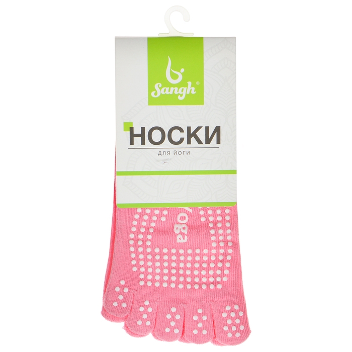 Носки для йоги Sangh, р. 36-39 см, цвет бледно-розовый
