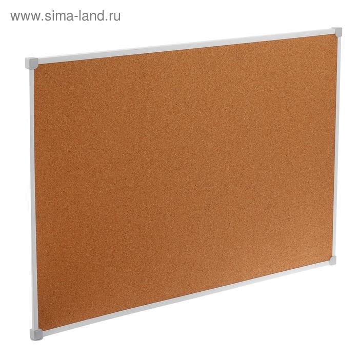 Доска пробковая 60х90 см, Calligrata, в ПВХ рамке белого цвета Доска пробковая 60х90 см, Calligrata, в ПВХ рамке белого цвета