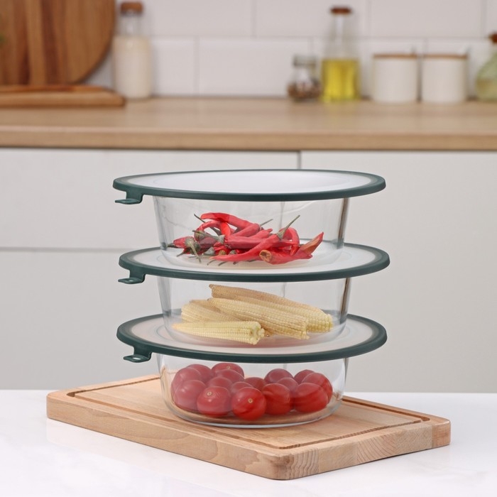 Вакуумная крышка для посуды Доляна, d=22,5 см, цвет зелёный Вакуумная крышка для посуды Доляна, d=22,5 см, цвет зелёный