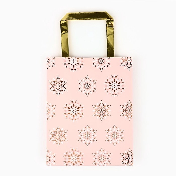 Пакет подарочный новогодний ламинированный «Танец снежинок», MS 23 x 18 х 10 см Пакет подарочный новогодний ламинированный «Танец снежинок», MS 23 x 18 х 10 см
