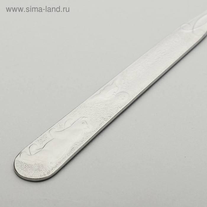 Нож детский столовый «Колобок», h=17 см, толщина 1,5 мм, цвет серебряный Нож детский столовый «Колобок», h=17 см, толщина 1,5 мм, цвет серебряный