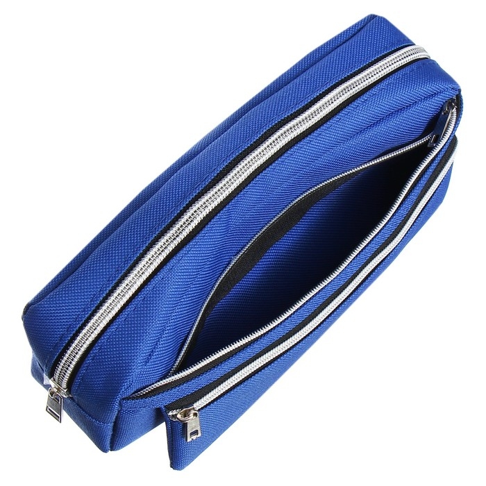 Пенал мягкий 3 отделения, 130 х 210 х 100 мм, объёмный, Calligrata, синий Пенал мягкий 3 отделения, 130 х 210 х 100 мм, объёмный, Calligrata, синий