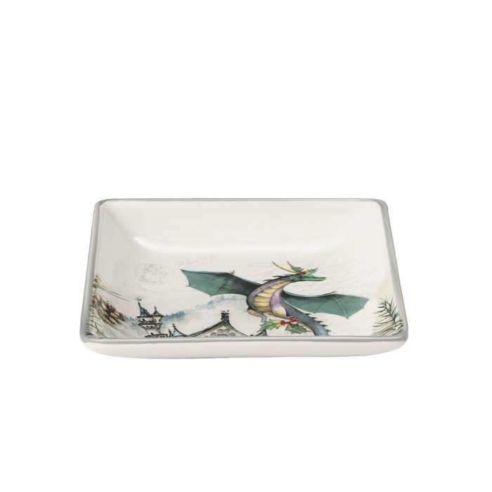 Блюдо сервировочное Доляна «Дракоша», 15×3 см, цвет белый Блюдо сервировочное Доляна «Дракоша», 15×3 см, цвет белый