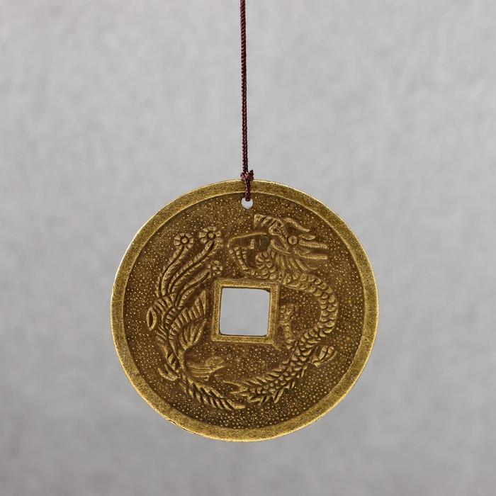 Музыка ветра металл Музыка ветра металл "Денежная жаба с монетой" 3 колокольчика 34х5,6х5,6 см