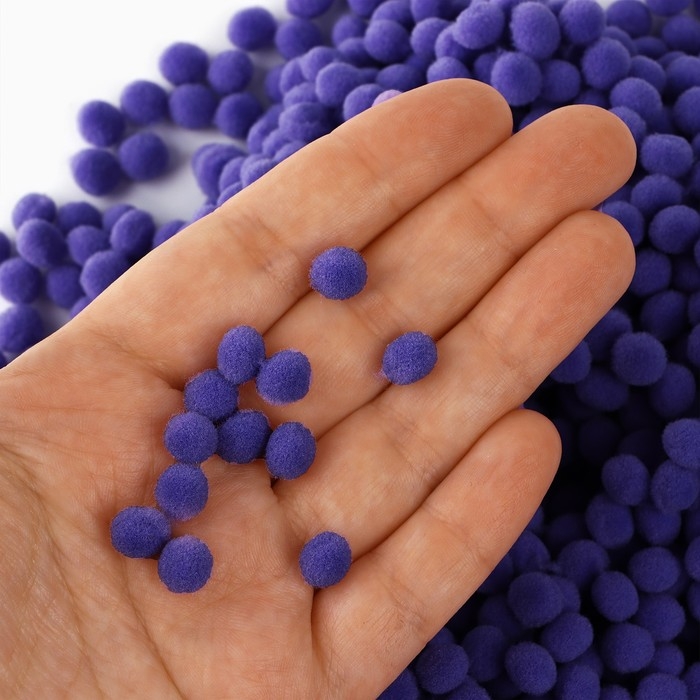 Набор текстильных деталей для декора. Помпоны для творчества &laquo;Фиолетовые&raquo;, 55 гр