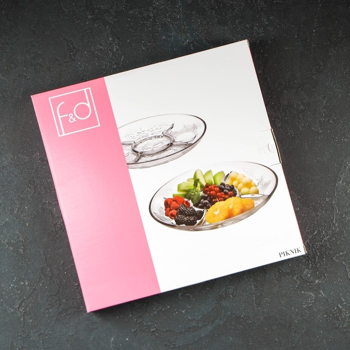 Менажница стеклянная, d=31 см Менажница стеклянная, d=31 см