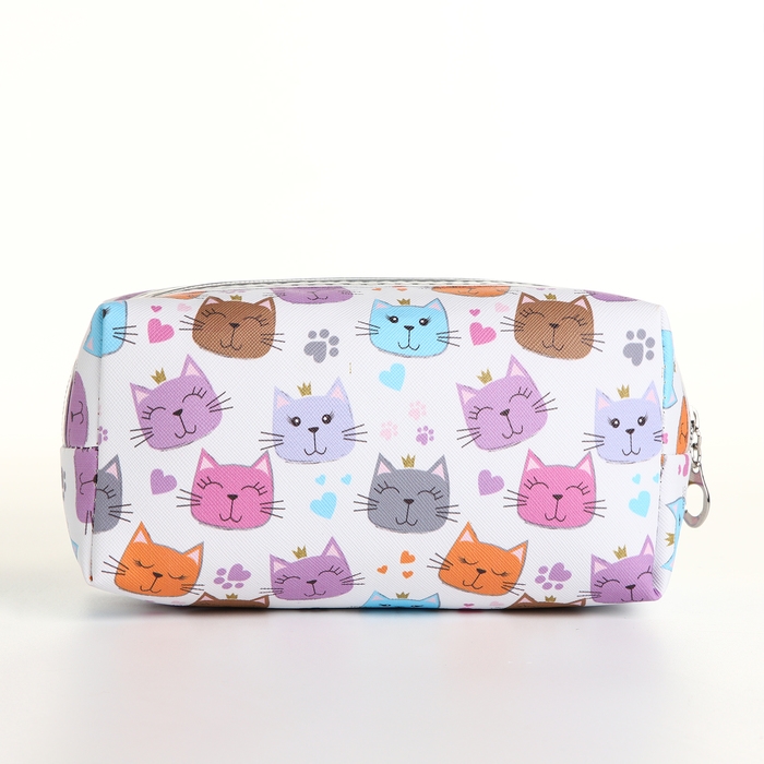 Косметичка на молнии, цвет белый/разноцветный Косметичка на молнии, цвет белый/разноцветный