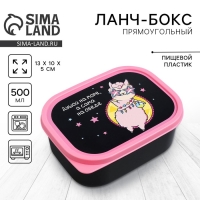 Ланч-бокс прямоугольный FoodVibes «Лама», 500 мл