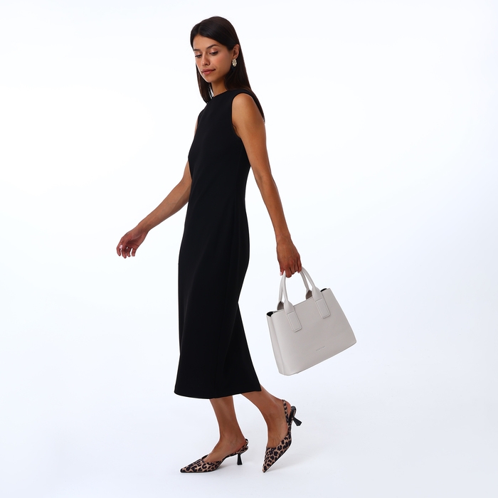 Сумка женская на молнии, TEXTURA, средний размер, цвет белый Сумка женская на молнии, TEXTURA, средний размер, цвет белый