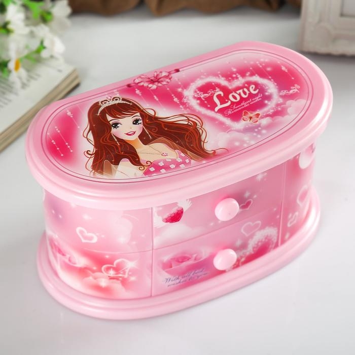 Шкатулка музыкальная с выдвижными ящиками Шкатулка музыкальная с выдвижными ящиками "Девичья" 20х10х10,5 см