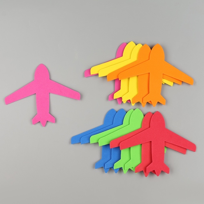 Набор фигурок из EVA  Набор фигурок из EVA "Самолет", 12 шт, цвет МИКС