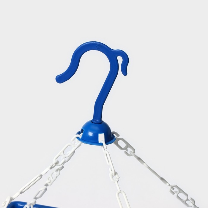 Сушилка для белья подвесная квадратная Доляна, 24 прищепки, цвет синий