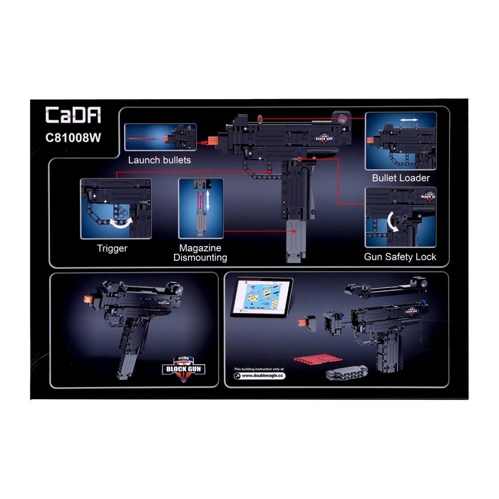 Конструктор Оружие Техно «Автомат УЗИ», 359 деталей, 6 пуль, стреляет Конструктор Оружие Техно «Автомат УЗИ», 359 деталей, 6 пуль, стреляет