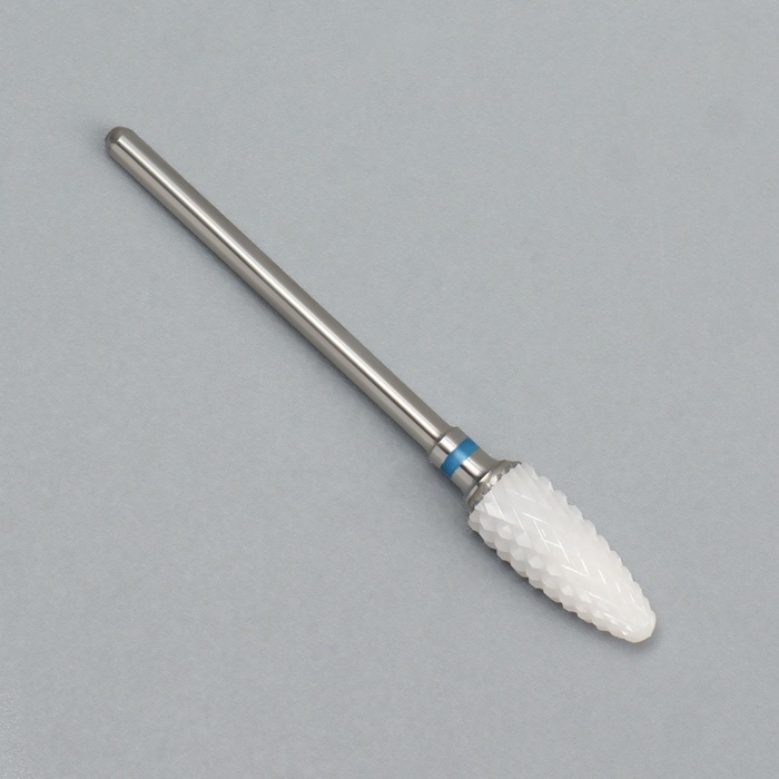 Фреза керамическая для маникюра «Кукуруза», средняя нарезка, 6 × 15 мм, в пластиковом футляре, цвет белый Фреза керамическая для маникюра «Кукуруза», средняя нарезка, 6 × 15 мм, в пластиковом футляре, цвет белый