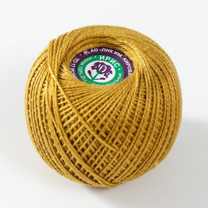 Нитки вязальные Нитки вязальные "Ирис" 150м/25гр 100% мерсеризованный хлопок цвет 5302