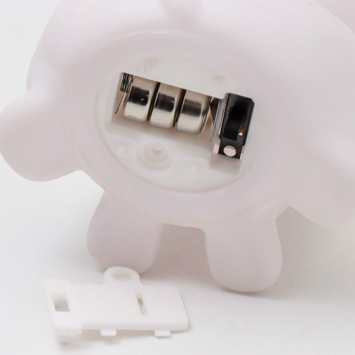 Ночник Ночник "Котёнок" LED от батареек 3хLR44 белый 6х9х12 см RISALUX