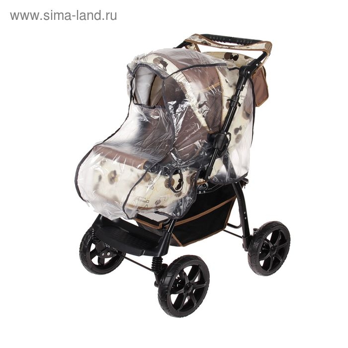 Коляска-трансформер «Гном», пластиковые колёса, оттенки бежевого, рисунок МИКС Коляска-трансформер «Гном», пластиковые колёса, оттенки бежевого, рисунок МИКС