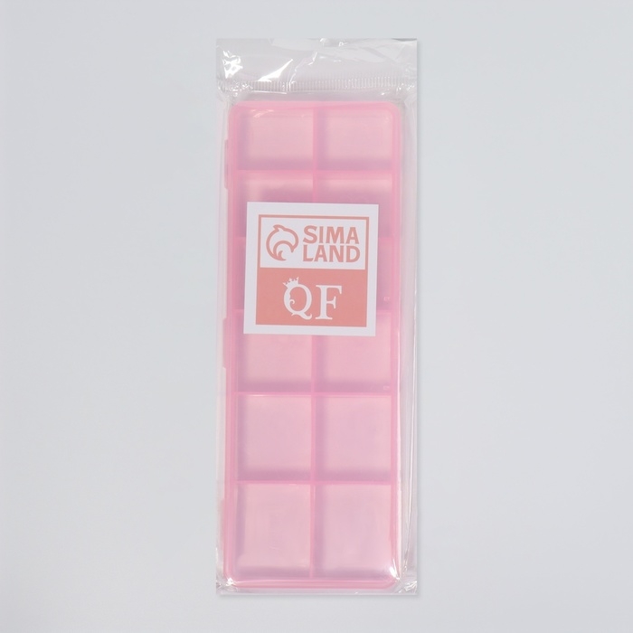 Органайзер для декора, 12 секций, размер 18,4 × 6,7 × 2 см, цвет прозрачный/розовый Органайзер для декора, 12 секций, размер 18,4 × 6,7 × 2 см, цвет прозрачный/розовый