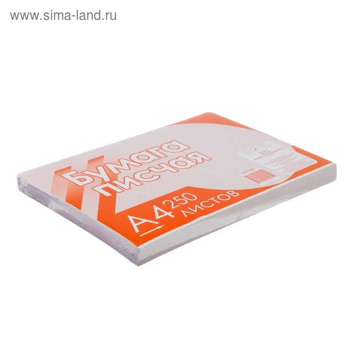 Бумага писчая А4, 250 листов, 60 г/м2, белизна 70-75%, в термоусадочной плёнке Бумага писчая А4, 250 листов, 60 г/м2, белизна 70-75%, в термоусадочной плёнке