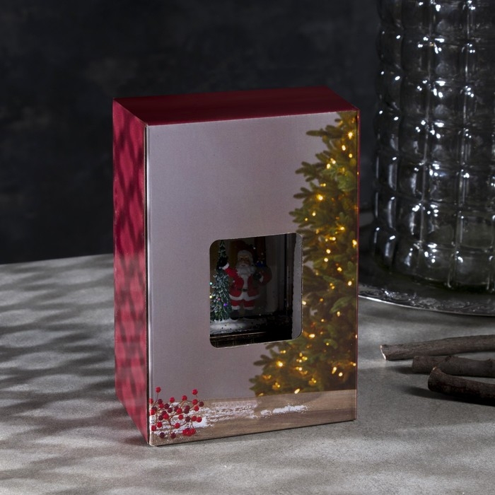 Светодиодная фигура «Фонарь с Дедом Морозом и ёлкой» 7.5 × 14 × 4.2 см, пластик, блёстки, батарейки AG13х3 (в комплекте), свечение тёплое белое Светодиодная фигура «Фонарь с Дедом Морозом и ёлкой» 7.5 × 14 × 4.2 см, пластик, блёстки, батарейки AG13х3 (в комплекте), свечение тёплое белое