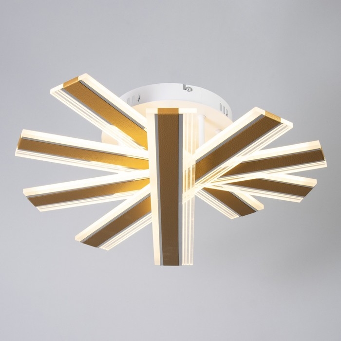 Люстра с ПДУ Люстра с ПДУ "Джема" LED 140Вт 3000-6000Вт RGB золото 50х50х12см BayerLux