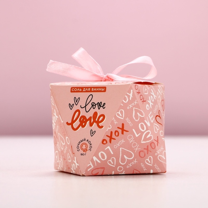 Соль для ванны ЧИСТОЕ СЧАСТЬЕ Love, 150 г, аромат сочного кокоса Соль для ванны ЧИСТОЕ СЧАСТЬЕ Love, 150 г, аромат сочного кокоса