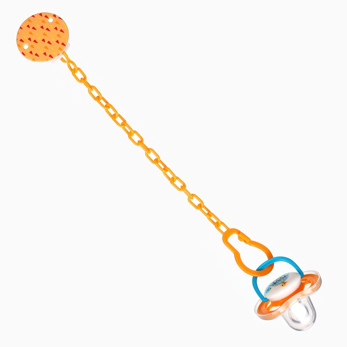 Набор: Соска - пустышка с держателем «Черепаха», анатомическая +6 мес, цвет желтый Набор: Соска - пустышка с держателем «Черепаха», анатомическая +6 мес, цвет желтый