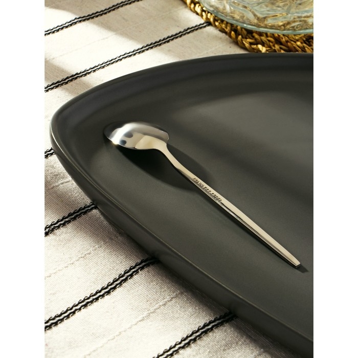 Ложка чайная из нержавеющей стали Magistro «Блинк», длина 14,5 см, цвет серебряный Ложка чайная из нержавеющей стали Magistro «Блинк», длина 14,5 см, цвет серебряный