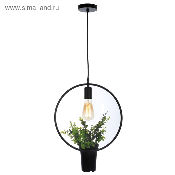 Светильник "Круг" черный 1x40W E27 12x34x48 см