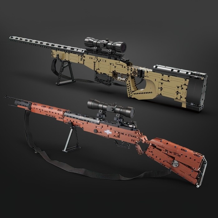 Конструктор техно «Снайперская винтовка», стреляет, 978 деталей Конструктор техно «Снайперская винтовка», стреляет, 978 деталей