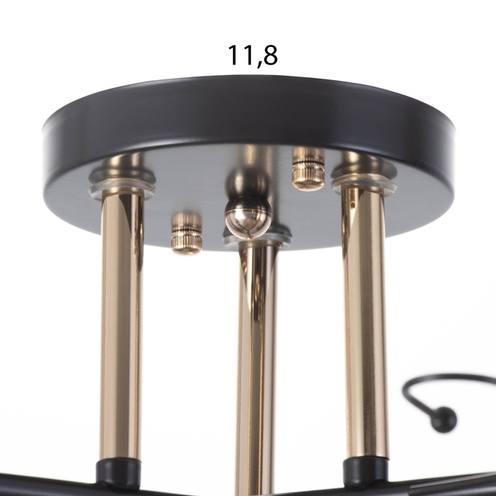 Люстра Люстра "Акапулько" 3х60Вт Е27 Коричневый, золото 52х52х24см