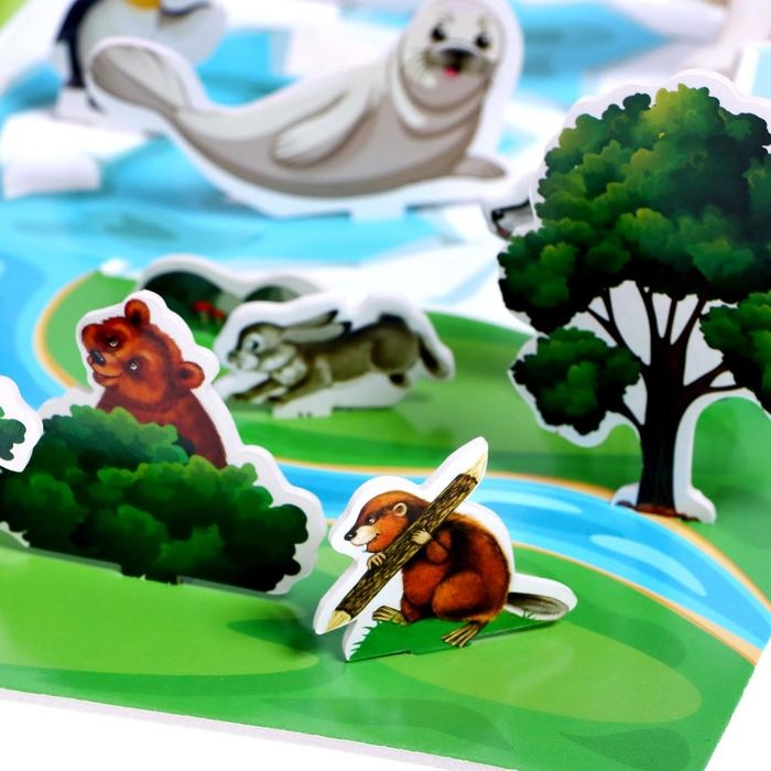 3D конструктор «Где живут животные», 30 деталей 3D конструктор «Где живут животные», 30 деталей