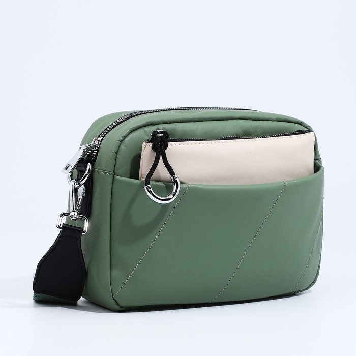 Сумка кросс-боди на молнии, цвет зелёный Сумка кросс-боди на молнии, цвет зелёный