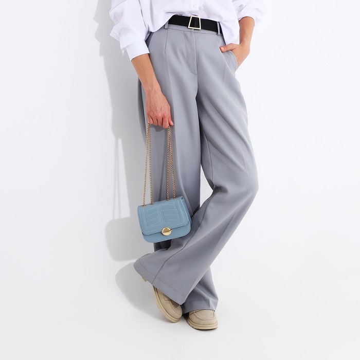 Сумка-мессенджер на клапане, цвет голубой Сумка-мессенджер на клапане, цвет голубой