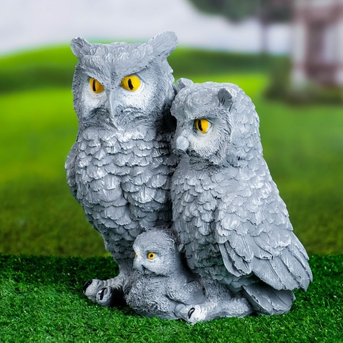 Садовая фигура Садовая фигура "Сова - семья" 23х21х15см