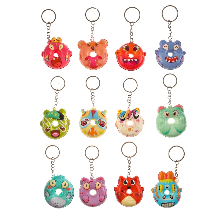 Мялка-сквиш «Страшилки», на брелоке, цвет МИКС Мялка-сквиш «Страшилки», на брелоке, цвет МИКС