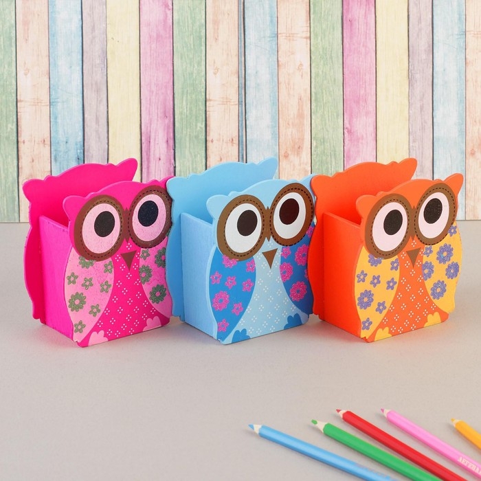 Карандашница «Совушки», МИКС