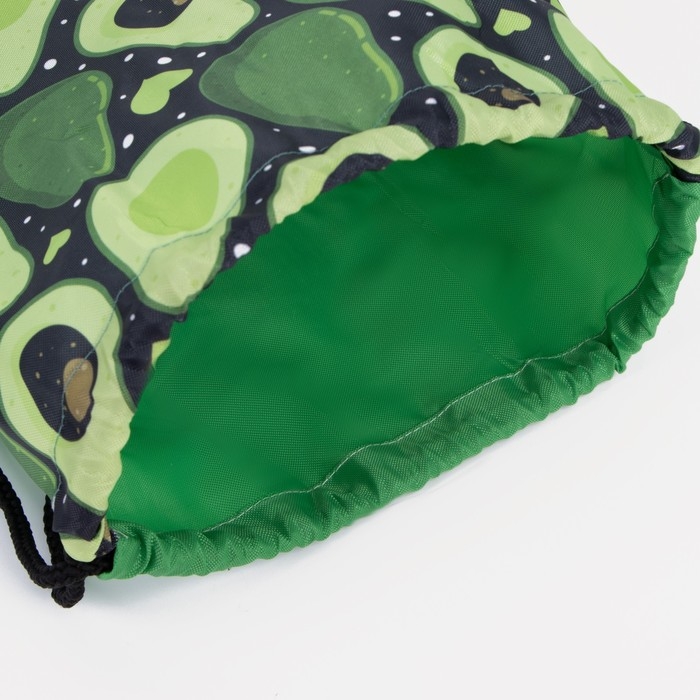 Мешок для обуви на шнурке, цвет чёрный/зелёный Мешок для обуви на шнурке, цвет чёрный/зелёный