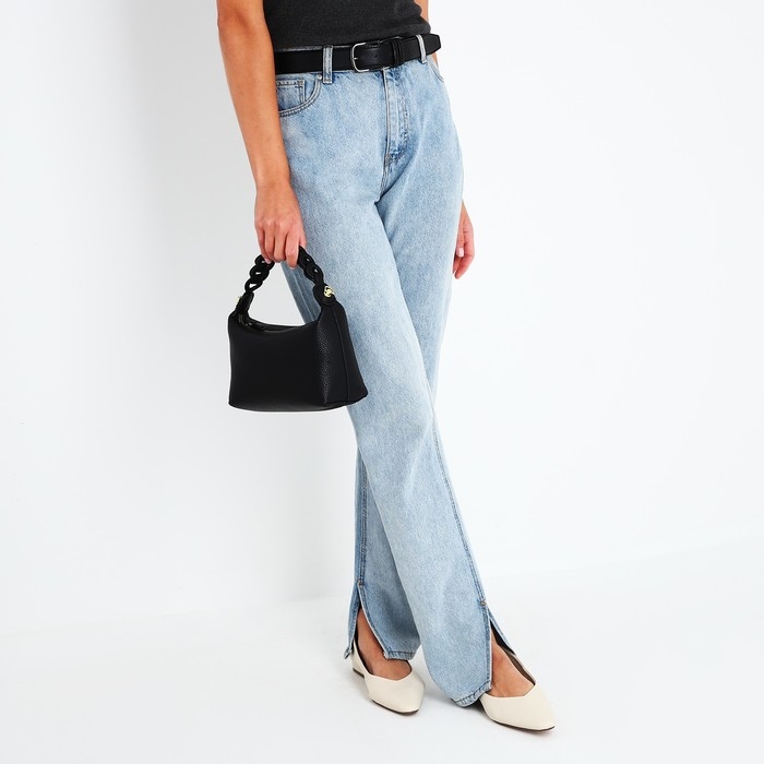 Сумка-багет на молнии, цвет чёрный Сумка-багет на молнии, цвет чёрный