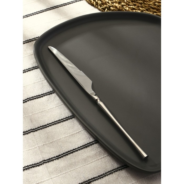 Нож столовый из нержавеющей стали Magistro «Фьюжн», длина 23,5 см, цвет серебряный Нож столовый из нержавеющей стали Magistro «Фьюжн», длина 23,5 см, цвет серебряный