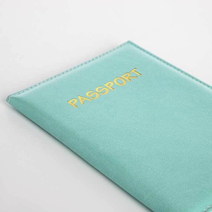 Обложка для паспорта, цвет бирюзовый