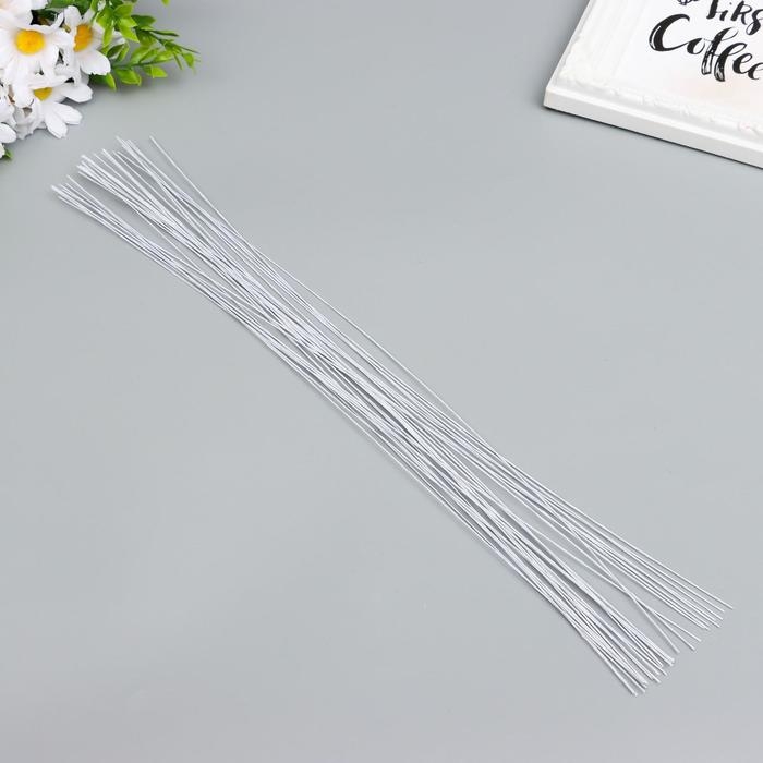 Проволока для творчества  Проволока для творчества "Florico" 0.55 мм, 30 шт, 40 см, в бумажной оплётке, белый